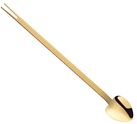 Didiseaon Cucchiaio Per Mescolare Bevande Cucchiaio Per Servire Insalata Realizzato in Acciaio Inossidabile Ergonomico e Bordi Arrotondati