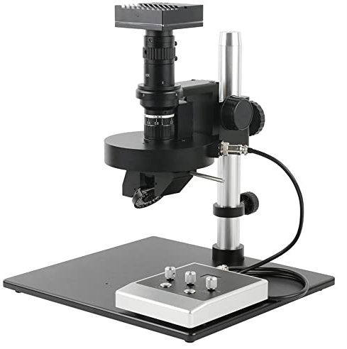 Microscope Accessories 4K 8MP HDMI Video Microscope Measurement Camera Set + Automatic Motorized 360 Degree Rotation 2_D 3_D 0.6X-5X Stereo 200X Lens Durability And Reliable Performance