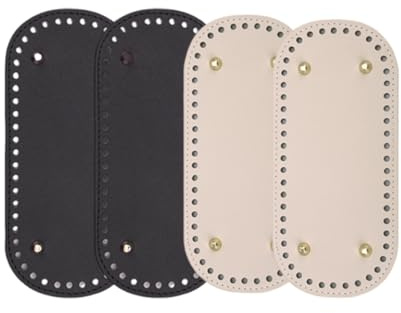ZORVYN 4 pezzi Fondo Borsa Uncinetto, Fondi per Borse, Base Uncinetto con fori, Base Modellante per Fai da Te, Rete per Uncinetto, Kit per Borse, Accessori Fai da Te (22 x 10 cm)