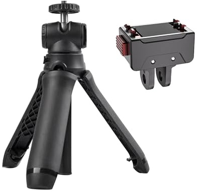 Denash Trépied D'appareil Photo Pliable Extensible à 4 Sections, Combinant Une Perche à Selfie Portable, Un Poteau Extensible et Un Trépied de Bureau en Un avec Une Rotule Universelle