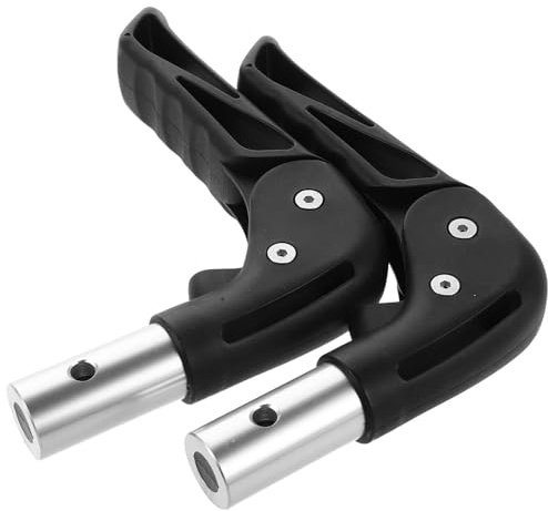 Anneome Rollstuhlgriffe 22mm Durchmesser und Ergonomische aus Kunststoff und Metall Rutschfest Faltbar für Transportstühle bei Familienausflügen