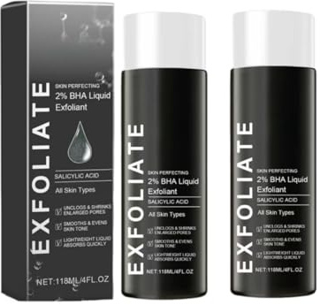 2% Salicylsäure-Peeling-Serum, 118 ml, verfeinert die Poren, glättet und hellt die Haut auf, ölregulierendes und reinigendes Gesichtswasser, für alle Hauttypen geeignet