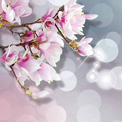 Forwall Fototapete Vlies - Tapete Moderne Wanddeko Magische Blumen V4 (254cm. x 184cm.) AMF3379V4 Wandtapete Design Tapete Wohnzimmer Schlafzimmer