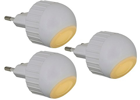 Trango 3er Pack 11-36E LED Nachtlicht *EYE* Orientierungslicht Sicherheitslicht Kindernacht mit Helligkeitssensor Auto AN/AUS