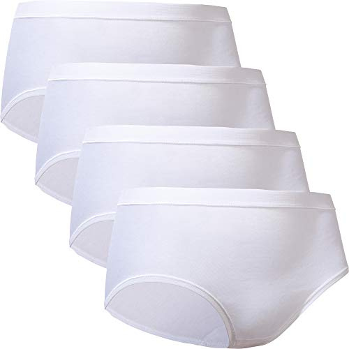 con-ta Damen-Taillenslip 4er-Pack Feinripp weiß Größe 42
