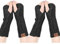 ECOMBOS Fingerlose Handschuhe Damen - Winter Armstulpen Handschuhe Damen Pulswärmer Strick Kurzer Gestrickte Halb Fingerlose Fäustlinge