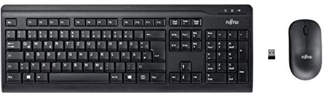 Fujitsu LX410 Funktastatur und Maus Set Wireless QWERTZ Deutsch Schwarz