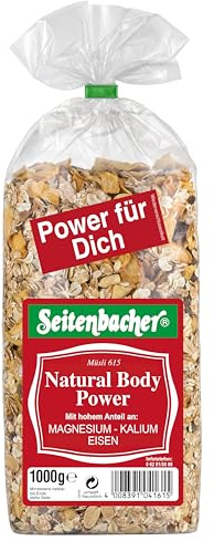 Seitenbacher Müsli Natural-Body-Power I Vollkorn I ohne zugesetzten Zucker I ohne zugesetztes Fett I (1 x 1000 g)
