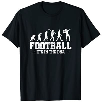 American Football Evolution mit Its In My DNA Hail Mary T-Shirt