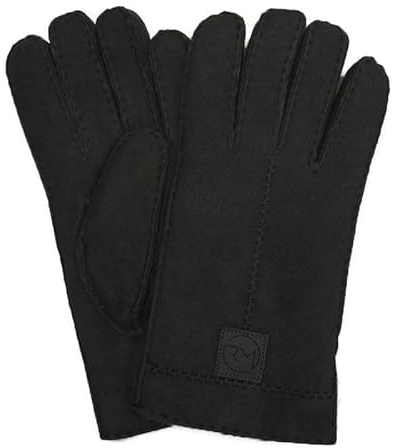Rohn Moden Fingerhandschuhe Hochstein echt Lammfell für Damen und Herren, Handschuhe in Premiumqualität aus Baby Curly Merinolamm handgenäht anthrazit dunkelgrau schwarz (Grau, 9)