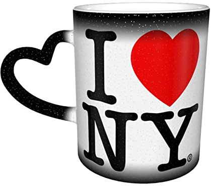 Tazze colorate con scritta I Love New York (lingua italiana non garantita) e scritta I Love Ny - Tazze da caffè con scritta I Love Ny