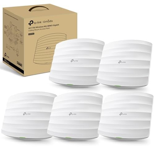 TP-Link EAP245 AC1750 Wireless MU-MIMO Gigabit Ceiling Mount Access Point (5-pack)