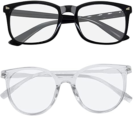 2 Packblau Licht blockierende Brille für Anti -Kopfschmerzen und Augen STOME Super Light Gewicht Computer -Gaming -Brillen Modezubehör, Unisex für Frauen und Männer