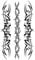 x3 Petit Tatouage Éphémère bracelet tribal - 1 Feuille de tatouage temporaire maori | Poignet, épaule, cou, cheville, main, jambe | Noir | Homme, Femme - TATTOO YOUR STYLE