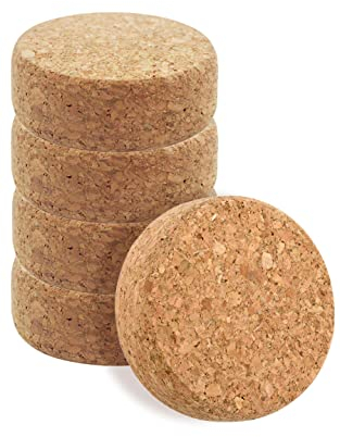 5er-Pack Zylinder aus Kork | 6x2cm | Geometrische Formen aus Presskork | Korkformen für Hobby, zum Basteln oder den Modellbau | Verschiedene Formen | Kork aus Portugal