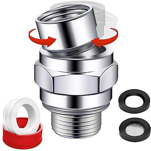 Boltigen 1Pack Shower Head Swivel Ball Adapter, Soild Brass Shower Connector Ball Joint, Adjustable Shower Arm Extension, Shower Swivel Ball Joint for Universal Shower(Chromed FInish)