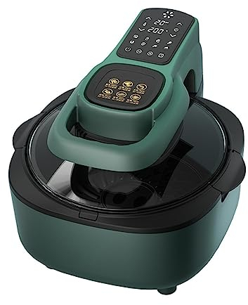 Air Fryer - 7.2 QT LED Digital Touch Screen Electric Hot Oven Oilless Cooker, Intelligent Power-off Memory, Viewable Window, Temperature Adjustment and Timing, Split Roasting Nonstick Basket