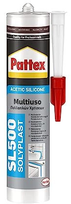 La zappa Silicone acetico Solyplast multiuso 300 ml resistente alle muffe (Marrone)