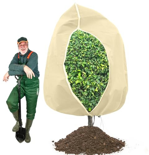 TOFFCAEA Funda para Plantas, Capuchas Plantas Invierno con Cordón con Cremallera, Cubierta para Plantas Protección, Cubre Plantas Invierno para Todo Tipo de Árboles, Plantas y Arbustos (200x240cm)