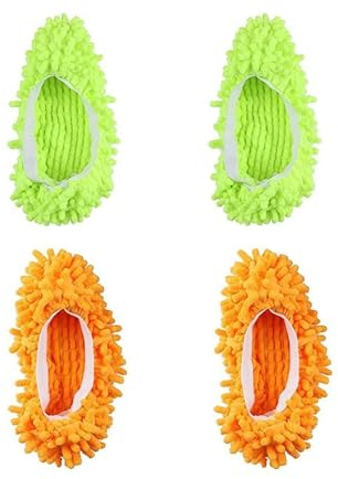 2 paires de chaussures pour mop,chaussures de nettoyage pour mop,pantoufles de nettoyage,réutilisables pantoufles pour mop,lazy mop chaussures 2 couleurs