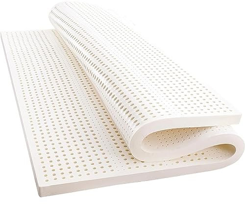 Mattress Topper, Latex, Firm, Foam,Mattresses Natural Latex,High Elasticity and Compression, Soft and Comfortable,4in,150x200cm(59x79in)