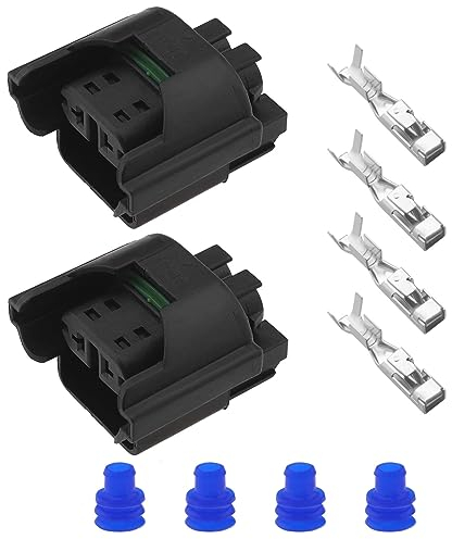 VGOL 2 Stück H11-Nebelscheinwerfer-Anschlussstecker 3D0941165A Kompatibel mit Audi Kompatibel mit VW Nebelscheinwerfer-Lampenfassungen Wasserdichter Kabelbaum-Stecker