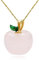 Uloveido Schmuck-Set aus Naturstein, Halbedelstein, Frucht, Apfelform, für Damen, niedliche Apfel-Ohrringe und Halskette, Geschenk für Lehrer, One size, Stein, Kein Edelstein