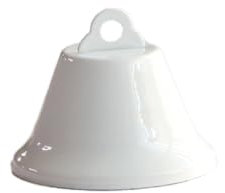 Wambere 24 campanelle da 32 mm x 38 mm, piccole campane per fai da te, campane di Natale, campanelle in metallo, decorazioni per albero di Natale, colore bianco