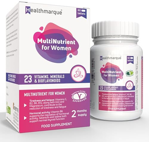 Premium Daily Multivitamin Tablets for Women - 23 Essential Vitamins, Minerals & Bioflavonoids - Vegetarian Formula - One-A-Day Blend for Optimal Health - Eco-Friendly Biocompostable Packaging