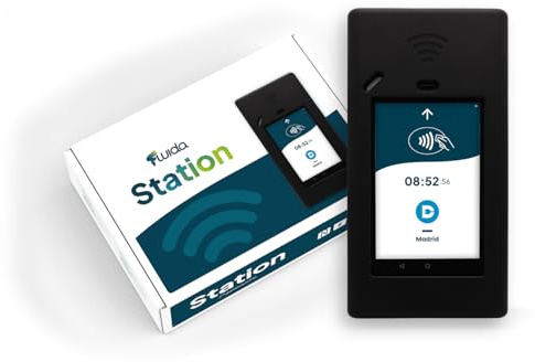 Fluida Station 2ª generazione - Timbratore con Rilevatore Presenze Bluetooth e Lettore badge NFC integrato