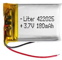 Akku 422025 LiPo 3.7V 180mAh 0.666Wh 1S 5C Liter Energy Battery Lithium Polymer Batterien Schutzplatine für Elektronik Wiederaufladbar - Nicht geeignet für Funksteuerung 27x20x4mm (180mAh|422025)