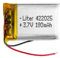 Akku 422025 LiPo 3.7V 180mAh 0.666Wh 1S 5C Liter Energy Battery Lithium Polymer Batterien Schutzplatine für Elektronik Wiederaufladbar - Nicht geeignet für Funksteuerung 27x20x4mm (180mAh|422025)