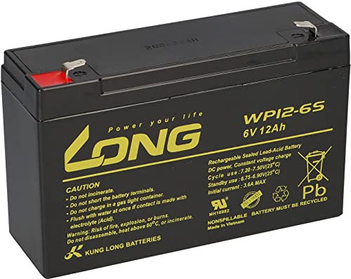 Batteria al piombo adatta per Exide Powerfit S306/12SR 6V 12Ah