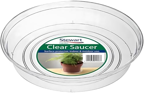 AMK® Stewart Garden Orchid Plant Pot Saucer Clear For 11cm / 5 - 18cm 6 Pots Plants