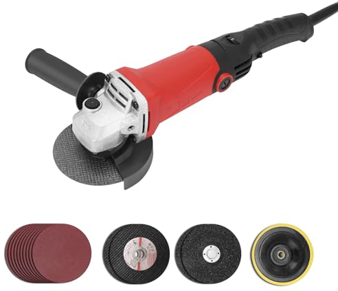 Yofuly Winkelschleifer 1300W, Elektrisch Winkelschleifwerkzeuge, 220V Metallschleifer mit 6 Stufige Geschwindigkeitsänderung Drehzahlregelung, Angle Grinder für Polieren, Schleifen und Schneiden