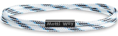 Motti Way Armband Mit Magnetverschluss, Für Herren Und Damen, Dauerhaft Wasserdicht Weiß Segeltau Unisex Größe XL-XXL