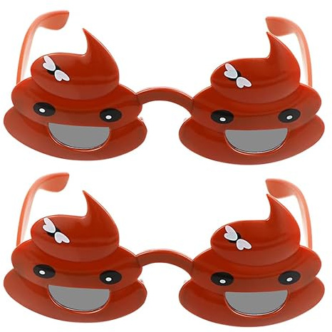 HEMOTON 2St Poop-Brille Sonnenbrille für Kindersonnenbrille Halloween-Sonnenbrille fotozubehör fotografie zubehör spielzeug Gläser Partyzubehör Party-Requisiten lustig Sand Skulptur Abs