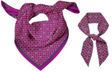 Xingbiyou JoJo's Bizarre Adventure Cosplay Zubehör,1 Stück Quadratischer Schal + 1 Stück Stirnband Haarband，Schal aus imitierter Seide [55 x 55cm]