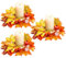 Herbst Kerzenring 3 Stück Kerzen Deko Herbstblätter Kerzenkränze für Fall Decor Thanksgiving Halloween Tischdeko Herbst