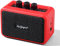 Leo Jaymz Compact & Portable 5W Dual Speaker BT Wireless Guitar Amp - Rechargeable Battery, Clean/Overdrive Modes, Headphone Jack, Ideal for Practice & Performance (Red)