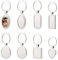 PH PandaHall 12pcs 6 styles Porte Clés Vierges Par Sublimation Porte Clés en Métal à Transfert de Chaleur Panneau Vierge pour Bricolage Fabrication de Pendentifs de Bijoux