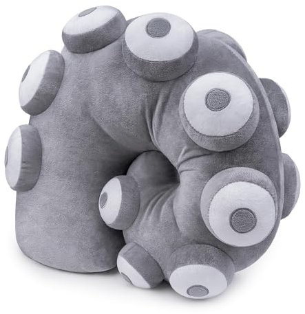 lilizzhoumax Oktopus Kissen plüschtier 40cm/16”, Simuliertes Tier Oktopus Kissen Kawaii Oktopus Fisch, Realistische Oktopus Plüsch Spielzeug für Wilde Tiere Geschenk für Kinder grau