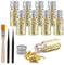 Bmliingchau 9 Flaschen Essbares Goldflocken Goldfolie Zum Basteln Blattgold Goldfolie Papier zum Basteln Lebensmittel Kuchen Backen Torten Dekorfolie Kunsthandwerk, Essbar Goldfolienflocken Tortendeko