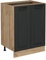 Vicco Küchenunterschrank R-Line, Anthrazit Landhaus, 60 cm ohne Arbeitsplatte