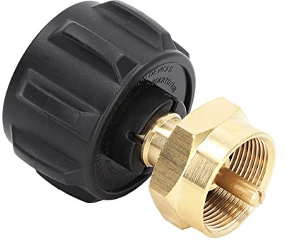 Xixian Adaptateur de Recharge QCC1 avec Débit Stable pour le Cylindre à Gaz de 1 Lb, Transporte Facilement vers le Camping, le Barbecue, le Matériau en Laiton