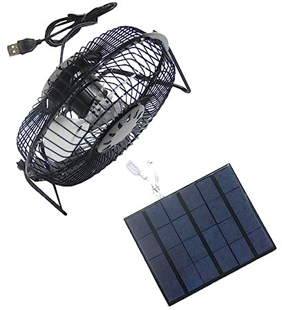 COOPHYA 3.5w Ventilador Solar Usb Silencioso Para Exterior Panel Solar Para Mascotas