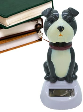 Figuras De Perro Cabezonas Para Salpicadero De Coche - Decoración Para Coche | Juguete Que Mueve La Cabeza, Perro De Pie, Juguete Solar Para Salpicadero, Figura Que Mueve La Cabeza Para Decorar El Int