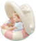 Flotador de Piscina para bebés, de Piscina para bebés con toldo Solar, Anillo de natación para bebés con Doble asa, Anillo Flotante Inflable para bebé, Asiento de Seguridad Plegable, Anillo