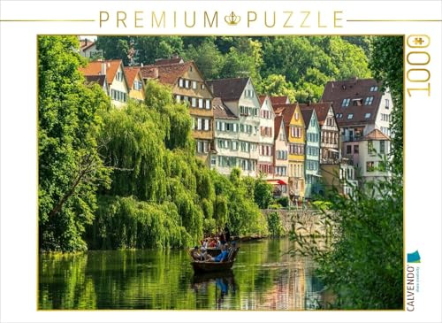 Puzzle · Stocherkahnfahrt vor der historischen Altstadt Tübingens | 1000 Teile · Lege-Größe 64 × 48 cm · CALVENDO Puzzle