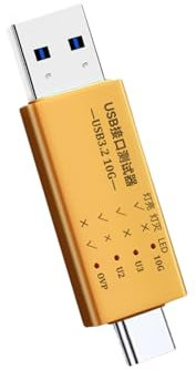 Whltzf Rilevatori del Tester da USB da USB 3.2 Interfacce con Visualizzazione LED per Ricarica Rapida E Trasferimento dei Dati A 10 Gbps Tipo C Tipo C Display
